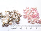 Mixed Swarovski Pearl Connector Charms • 925 Sterling Silver Loops • Greige or Rosaline Pink Pearl Drops • Jewelry Making Supplies