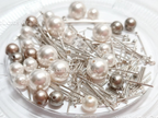 Mixed Swarovski Pearl Lot • Sterling Silver Headpins • 4–6mm Pearls • Jewelry Making Scrap Destash