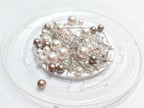 Mixed Swarovski Pearl Lot • Sterling Silver Headpins • 4–6mm Pearls • Jewelry Making Scrap Destash
