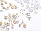 Vintage Swarovski Pearl & Crystal Handmade Connectors • Sterling Silver & Gold Filled • Jewelry Making Supplies Destash