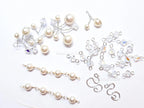 Vintage Swarovski Pearl & Crystal Handmade Connectors • Sterling Silver & Gold Filled • Jewelry Making Supplies Destash