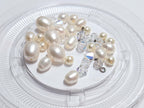 White Freshwater Pearl & Swarovski Crystal Jewelry Lot • 4–9mm Pearls • Pearl & Crystal Beads • Jewelry Making Supplies