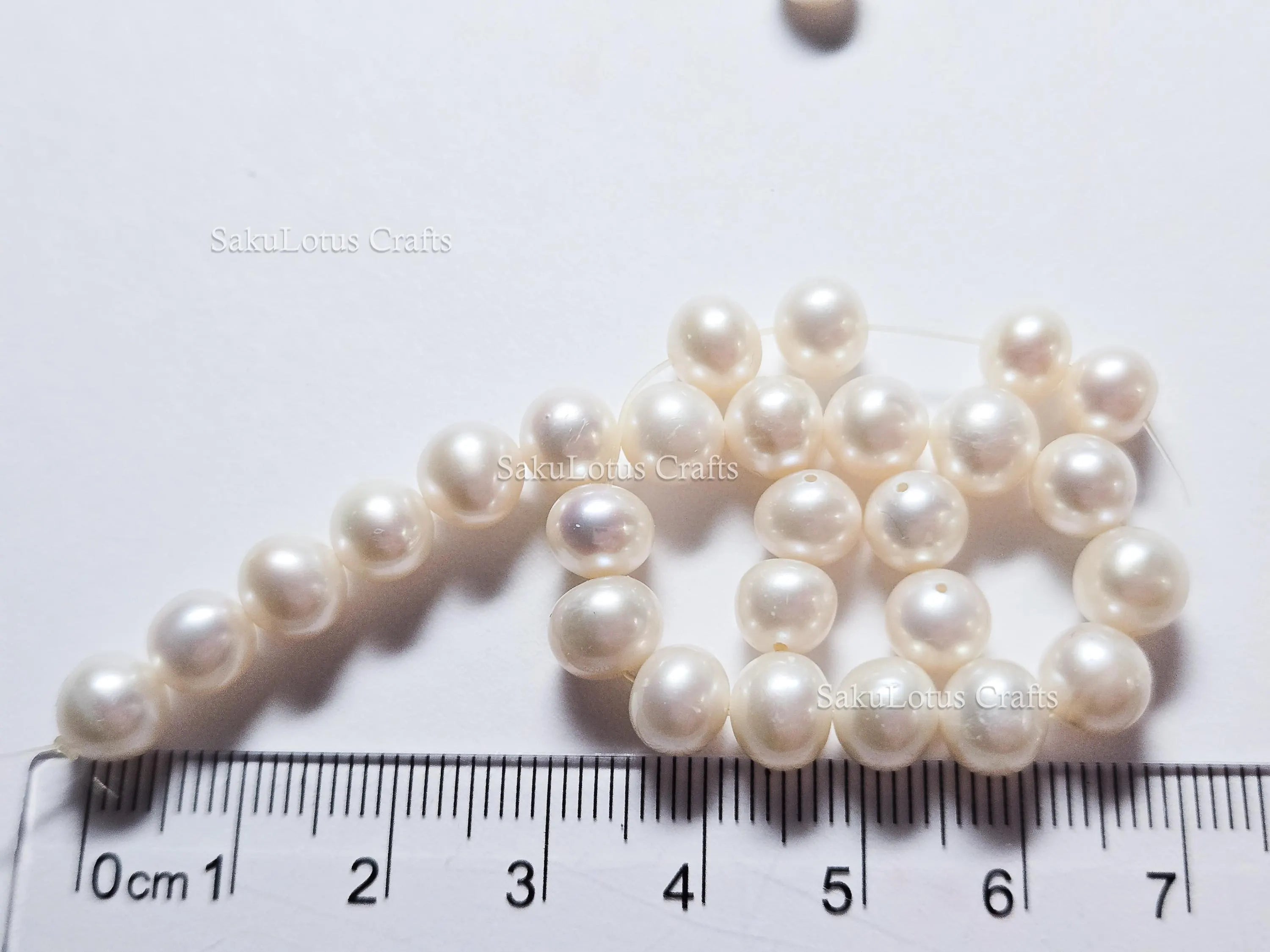 Natural Freshwater Pearl Beads • 6.5mm Round Creamy White • Loose AA+ Pearls • Sold in Packs • Jewelry Making Supplies