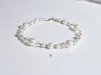 Swarovski Creamy White Pearl Crystal Bracelet • 925 Sterling Silver Vintage Handmade • 5 Styles A–E • 7"–7.5"