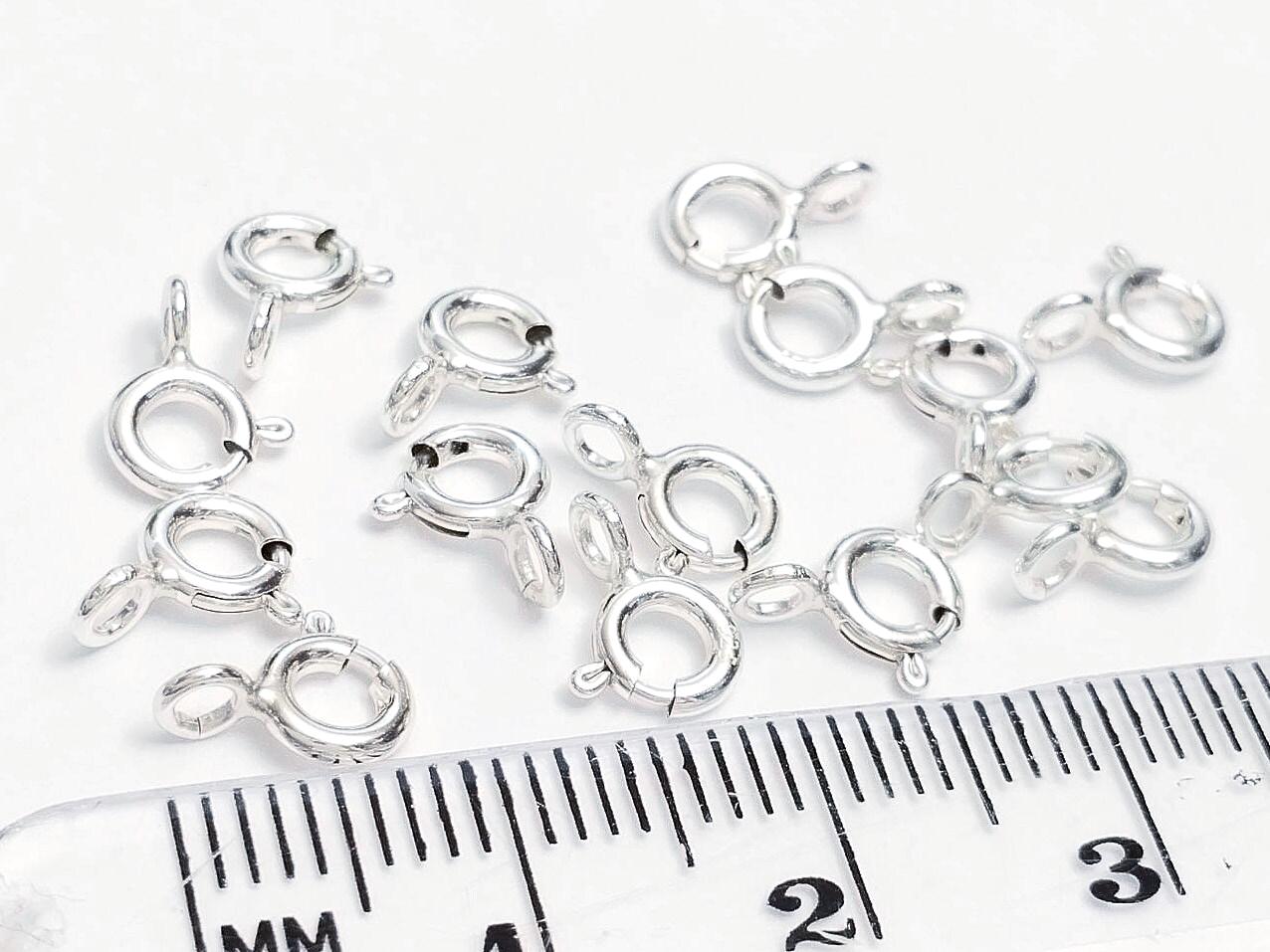 925 Sterling Silver Spring Clasps • 5.5mm Open Ring Connector • Gold Rose Vermeil • Jewelry Making Supplies