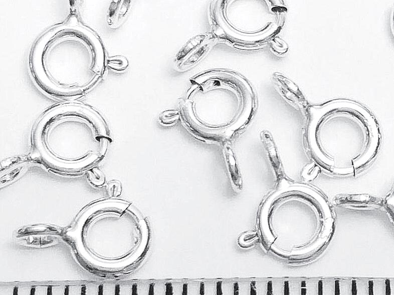 925 Sterling Silver Spring Clasps • 5.5mm Open Ring Connector • Gold Rose Vermeil • Jewelry Making Supplies